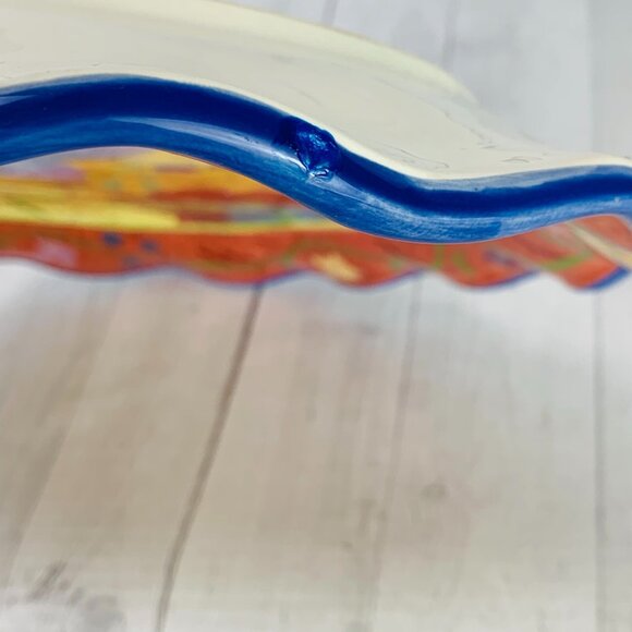 Certified International Sue Zipkin SPICEWOOD Floral Large Oval Serving Platter - Picture 7 of 9